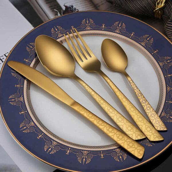 Steel Gold Spoon